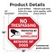 Signmission No Trespassing Protected by Video S, 18 Inch X 18 Inch, Plastic Sign OC-P-18-92 - alternate 5