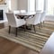 Homeroots 8' X 10' Taupe Copper And Green Striped Washable Indoor Outdoor Area Rug 597298 - alternate 5