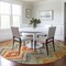 Homeroots 8' Beige Orange And Red Round Geometric Washable Indoor Outdoor Area Rug 581523 - alternate 5