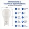 Euri Lighting A19 LED Bulbs, 8W, 800 lm, 60W Eq., 3000K, GU24, Dimmable, UL, 2PK EA19-8W2000eG-2 - alternate 4