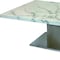 Homeroots 51" White And Silver Genuine Marble And Stainless Steel Pedestal Coffee Table 554309 - alternate 4