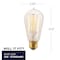 Bulbrite 40 - Watt Equivalent ST18 Dimmable Medium Screw LED Light Bulb Amber Light 2200K, 4PK 861058 - alternate 3