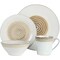 Gibson Elite Spiral Embossed 16 Piece Stoneware Dinnerware Set in Taupe 120042.16R - alternate 7