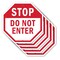 Signmission Stop Do Not Enter, 10 inch X 10 inch, Aluminum Metal Signs, 5PK OC-A-5Pack-10-47 - alternate 1
