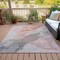 Homeroots 9' X 12' Salmon And Gray Abstract Washable Indoor Outdoor Area Rug 631855 - alternate 4
