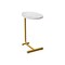 Homeroots Set of Two White and Gold Faux Marble and Metal Oval End Tables, 2PK 635692 - alternate 3