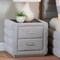 Baxton Studio Cadmus Modern Light Grey Channel-Tufted Fabric 2-Drawer Nightstand 254-13994-ZORO - alternate 8