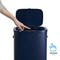 Happimess Tammi Kitchen 14.5-Gallon Slim Metal Push Button Trash Can, Denim Blue HPM1017J - alternate 6