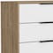 Homeroots 28" White and Natural Three Drawer Dresser 544003 - alternate 7