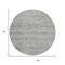 Homeroots 8' Gray And Charcoal Round Striped Washable Indoor Outdoor Area Rug 615664 - alternate 5
