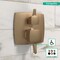 Hansgrohe Ecostat Classic Pressure Balance Trim Classic Square with Diverter in Brushed Bronze 15865141 - alternate 2