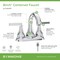 Symmons Birch 4 Inch Centerset Two-Handle Bathroom Faucet with Push Pop Drain (1.0 GPM) SLC5912PP - alternate 2