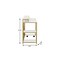 Homeroots 47" Gold Wood and Stainless Steel Computer Desk 723731 - alternate 5