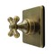 Kingston Brass Single-Handle Six-Way Diverter Valve with Square Trim Kit, Antique Brass KS4043AX - alternate 1