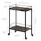 Homeroots Brown and Black Steel Rolling Bar Cart 530448 - alternate 4