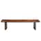 Homeroots 75" Brown Solid Wood Live Edge Dining Bench 565285 - alternate 6