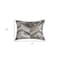 Homeroots 12" X 20" Gray and Silver Chevron Cowhide Lumbar Throw Pillow with Glitter 544577 - alternate 2