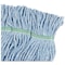 Boardwalk Super Loop Wet Mop Head, Cotton/Synthetic Fiber, 5in Headband, Medium Size, Blue, 12PK BWK502BLCT - alternate 7