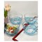 Homeroots Clear and Blue Four Piece Swirl Acrylic Service For Four Bowl Set 520890 - alternate 8