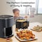 Simple Deluxe Air Fryer 6 Quart Capacity with Window Square Air Fryer 12-in-1 Air Fry, Roast, Reheat, Dehydrate,  3A88HKAIRXFRYER6GRY - alternate 5