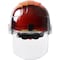 Jsp Type I, Vented Industrial Safety Helmet w/Lightweight ABS Shell, Integrated ANSI Z87.1 Faceshield, 6-P 280-EVSV-ORS - alternate 2