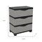 Homeroots 23in Gray and Black Plastic Accent Cabinet With Three Drawers 668934 - alternate 3