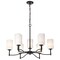 Nuvo Liam, 9 Light Chandelier, Matte Black, White Opal Glass 60/8219 - alternate 5