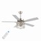 Jonathan Y Max 52" 3-Light Farmhouse Industrial Iron/Wood Mobile-App/Remote-Controlled LED Ceiling Fan, Nickel/W JYL9721C - alternate 1