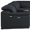 Homeroots Black Italian Leather Power Reclining U Shaped Seven Piece Corner Sectional With Console 476594 - alternate 5