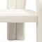 Homeroots White Boucle Partially Open Back Dining Arm Chair 719098 - alternate 3