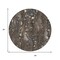 Homeroots 8' Chocolate And Beige Round Abstract Washable Indoor Outdoor Area Rug 631169 - alternate 2
