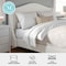 Martha Stewart Amelia Queen Upholstered Platform Bed with Curved Headboard and Cushioned Siderails TW-3WDB02B-Q-OWH-MS - alternate 4