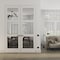 Sartodoors Hidden Double Doors, Lucia 2555 White Silk Concealed Metal Frame 64 x 80 (2* 32x80) Left Inswing LUCIA2555DMF-WS-64x80-LH-I - alternate 3