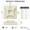Kable Kontrol Adhesive Cable Tie Mounts, 1" Sq, Natural Nylon, PK100 CT280 - alternate 5