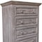 Homeroots 37" Gray Solid Wood Five Drawer Chest 524579 - alternate 7