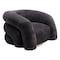 Homeroots 37" Black And Gold Faux Shearling And Upholstered Arm Chair 572301 - alternate 5