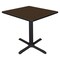 Regency Square Cain Small X-Base Breakroom Table, 30 in W, 30 in L, Neo Walnut TB3030NW - alternate 1