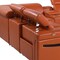 Homeroots Camel Italian Leather Power Reclining U Shaped Ten Piece Corner Sectional With Console 634692 - alternate 10