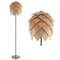 Jonathan Y Simon 63" Pinecone Wood/Metal LED Floor Lamp, Natural/Black JYL6124A - alternate 6