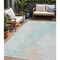Homeroots 5' X 8' Pale Aqua Beige And Ivory Abstract Washable Indoor Outdoor Area Rug 617414 - alternate 1