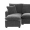Homeroots 57" Black And Gray Fabric Modular Sofa With Black Legs 568272 - alternate 8
