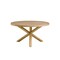 Homeroots 54" Oak Wood Cross Leg Base Round Top Dining Table 631294 - alternate 1