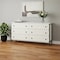 Homeroots 63in Gray And White Wood Carved Geometric Six Drawer Sideboard 611019 - alternate 4