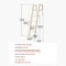 Vevor Inclined Pool Ladder 5-Step and 2 Handrails of 300 lb Capacity for 48-54 In Pools U10 white - alternate 4