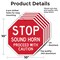 Signmission Stop Sound Horn Proceed with Cautio, 10 inch X 10 inch, Aluminum Metal Signs, 5PK OC-A-5Pack-10-323 - alternate 2