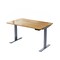 Homeroots 60" Adjustable Brown and Gray Stainless Steel Computer Desk 397746 - alternate 3