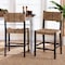 Bali & Pari Prita Bohemian Paper Loom and Black Mahogany Wood 2-Piece Counter Stool Set 249-2PC-13881-ZORO - alternate 7