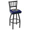 Holland Bar Stool Co 36" Blk Wrinkle Kent State Swivel Bar Stool, Jailhouse Back L01836KentSt - alternate 1