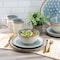 Elama Leann 16 Piece Stoneware Dinnerware Set in Blue and Beige ELM-LEANN - alternate 7