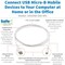 Eaton EATON USB 2.0 A To Micro-b Antibacterial Cable M/m, White, 6 Ft. 1.83 M U050AB-006-WH - alternate 4